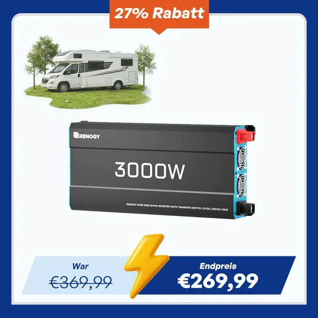 renogy-wechselrichter-12v-3000w-reine-sinuswelle image 1