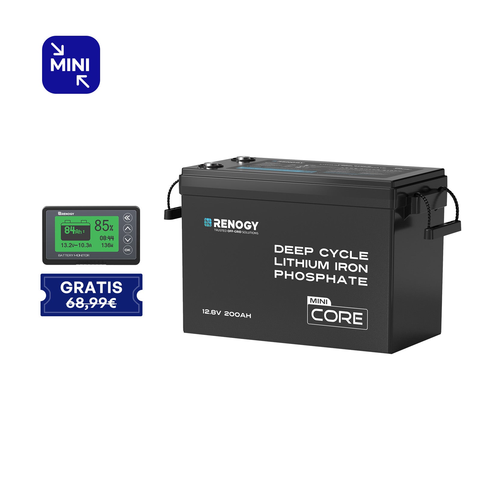 renogy-core-mini-12v-200ah-lifepo4-batterie-mit-niedrigtemperaturschutz image 2