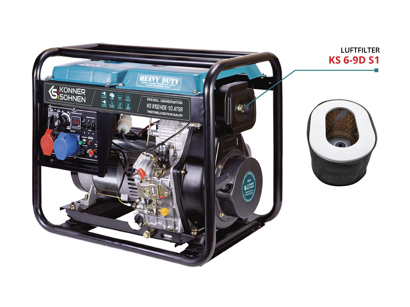 k-nner-s-hnen-ks-6-9d-s1-luftfilter-f-r-dieselgeneratoren image 1