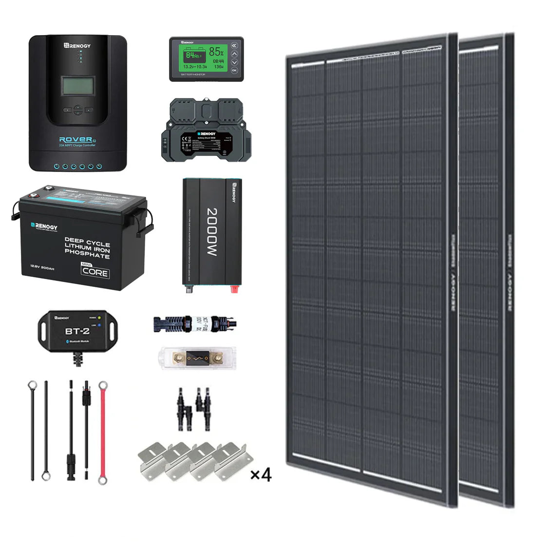 renogy-2-kwh-400w-12v-solarpanelsystem-mit-batterie-wechselrichter-und-laderegle image 7