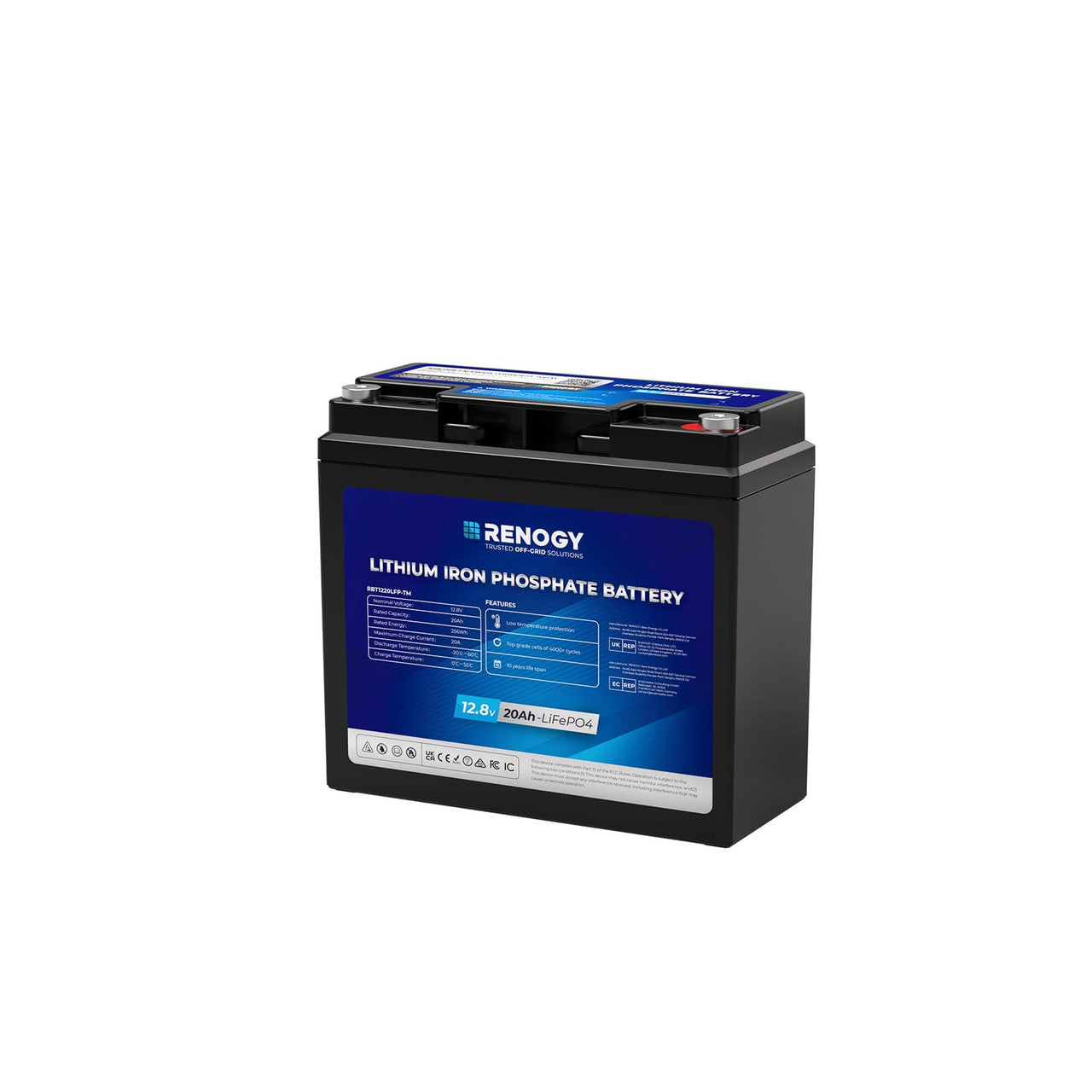 renogy-core-12v-20ah-lifepo4-batterie-f-r-trolling-motor image 1