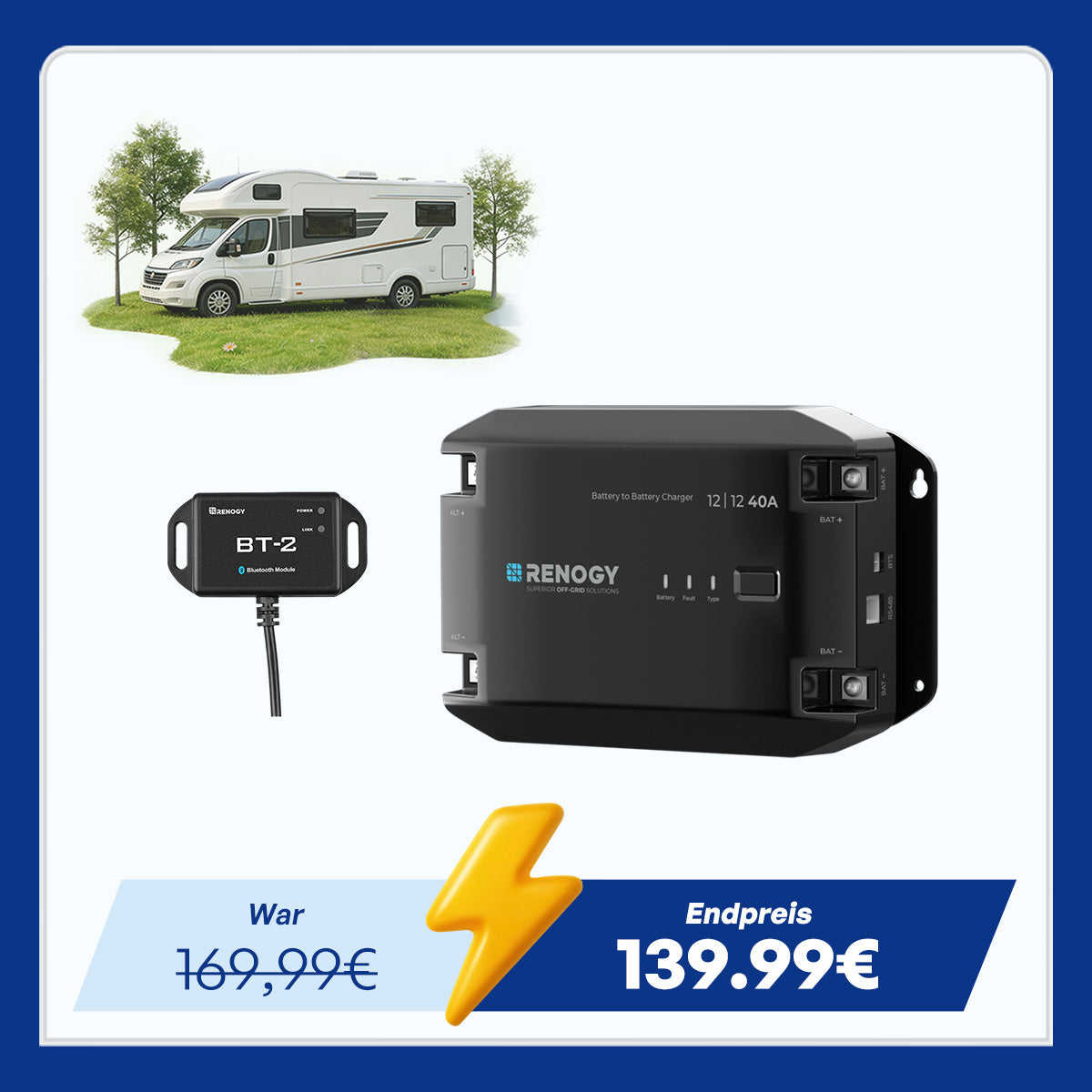 renogy-12v-40a-dc-dc-batterieladeger-t image 1