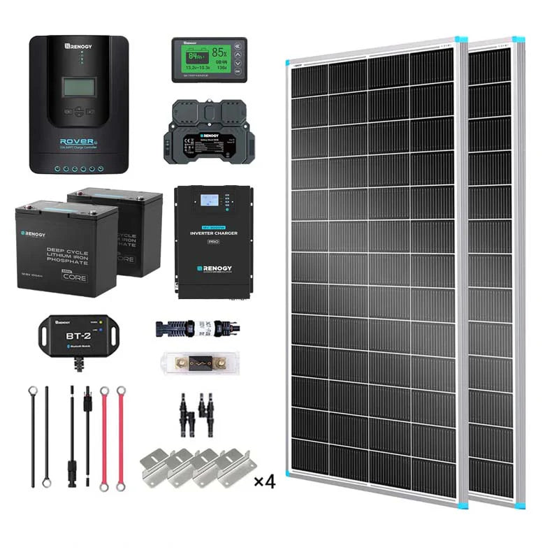 renogy-2-kwh-400w-12v-solarpanelsystem-mit-batterie-wechselrichter-und-laderegle image 2