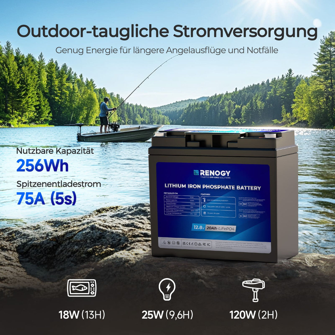 renogy-core-12v-20ah-lifepo4-batterie-f-r-trolling-motor image 4