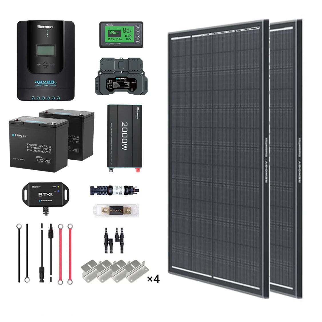 renogy-2-kwh-400w-12v-solarpanelsystem-mit-batterie-wechselrichter-und-laderegle image 5