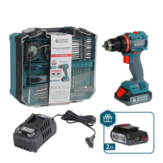 k-nner-s-hnen-ks-id20v-60-kit-74-plus-akku-schlagbohrer-meister-set-20v image 1