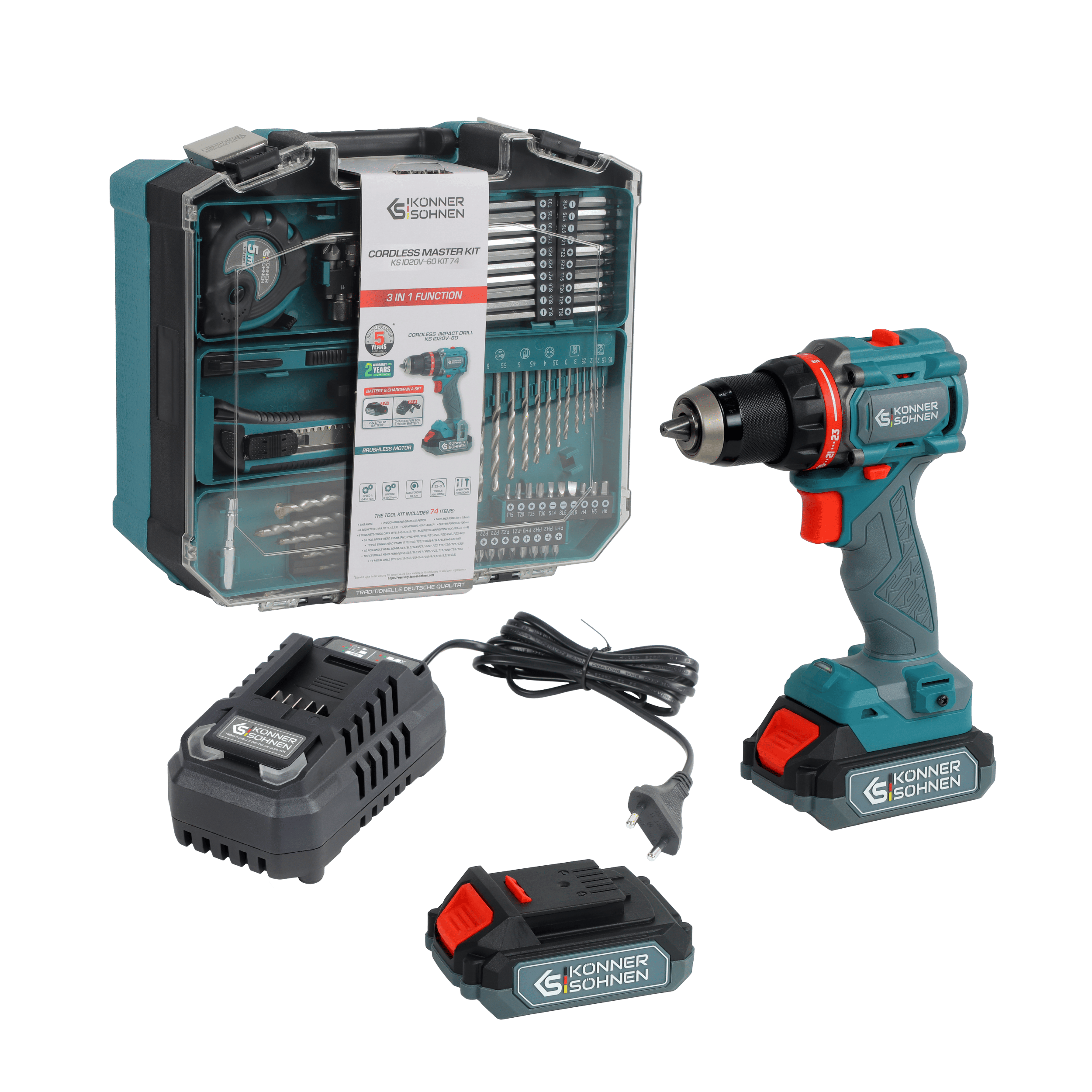 k-nner-s-hnen-ks-id20v-60-kit-74-kabelloses-meister-set-20v image 1