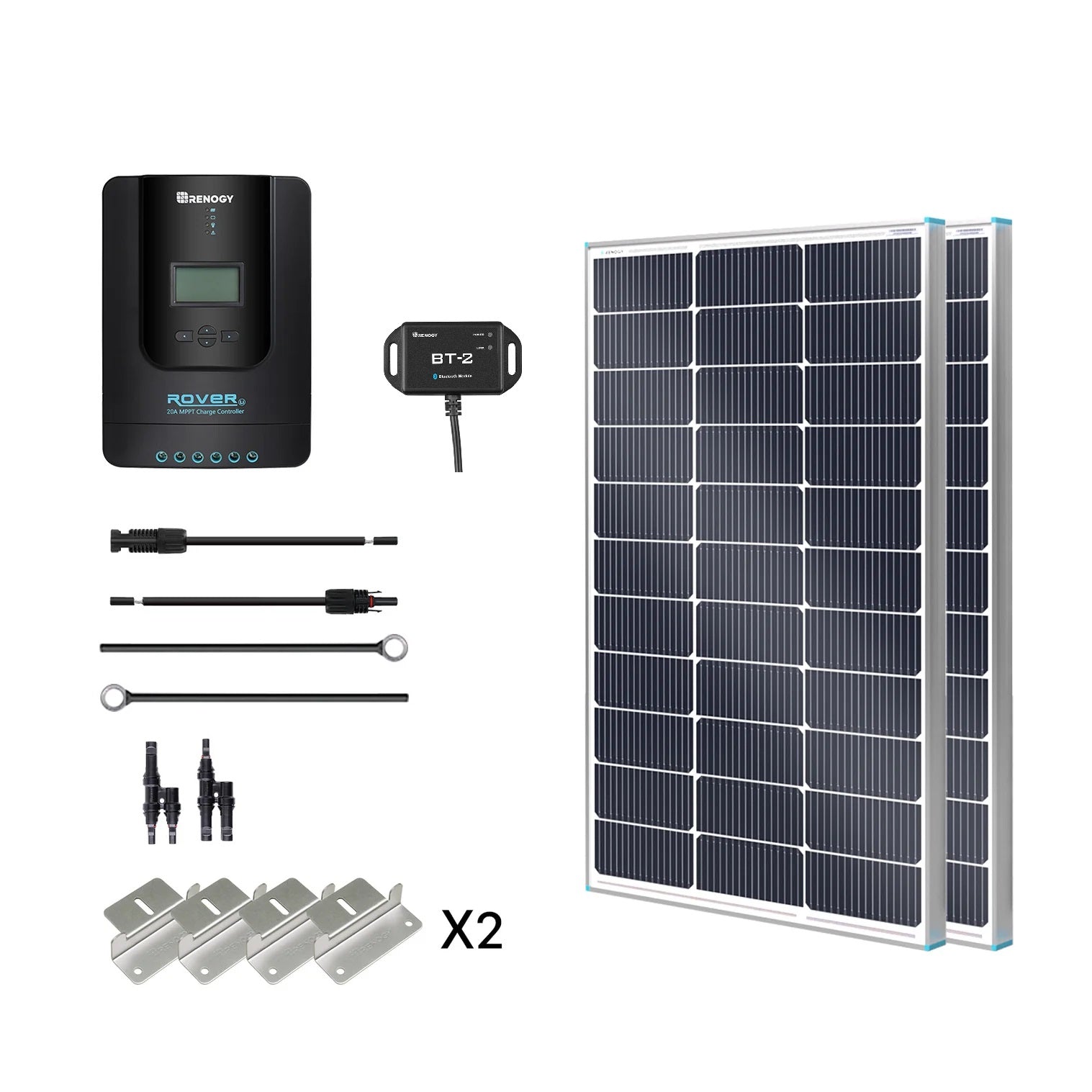renogy-200w-12v-24v-premium-solaranlage-mit-20a-mppt-laderegler image 2
