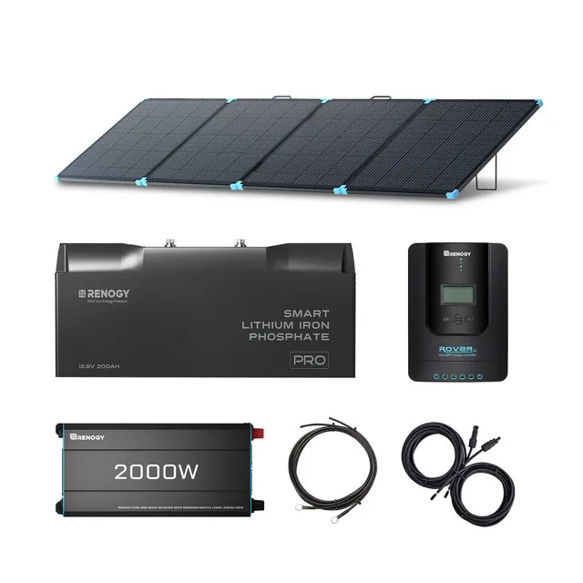 renogy-2-kwh-notfall-backup-system-mit-400w-solartasche-12-8v-200ah-pro-batterie image 1