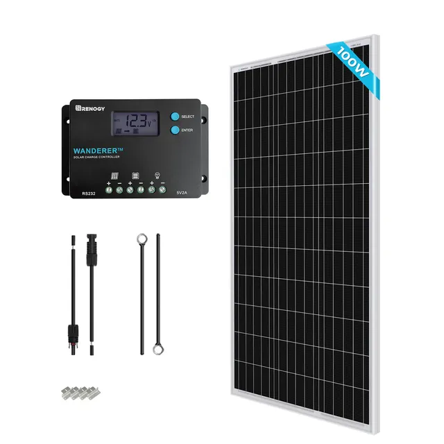 renogy-100w-solaranlage-12v-mit-10a-pwm-laderegler-f-r-wohnmobile image 1