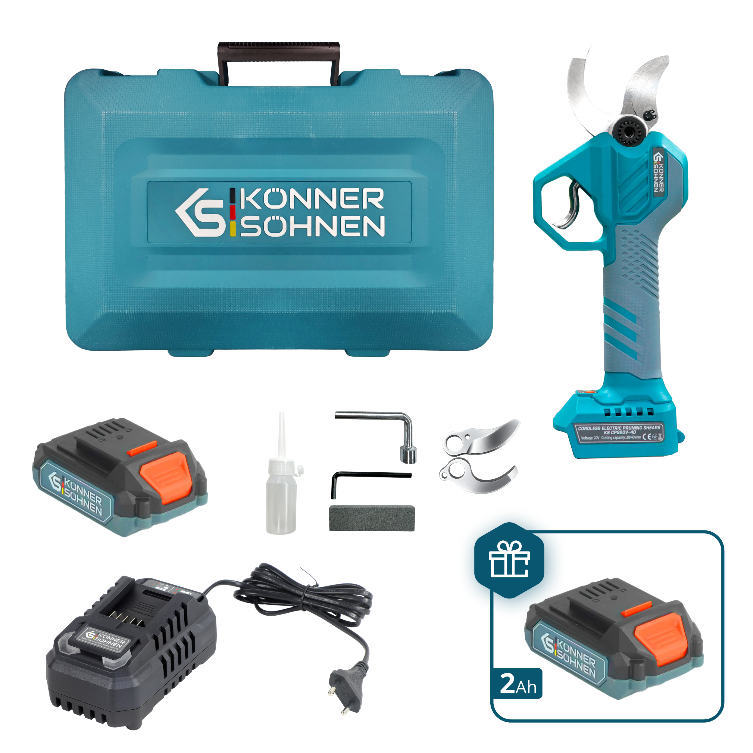 k-nner-s-hnen-ks-cps20v-40-case-plus-akku-gartenschere-20v-im-koffer image 1